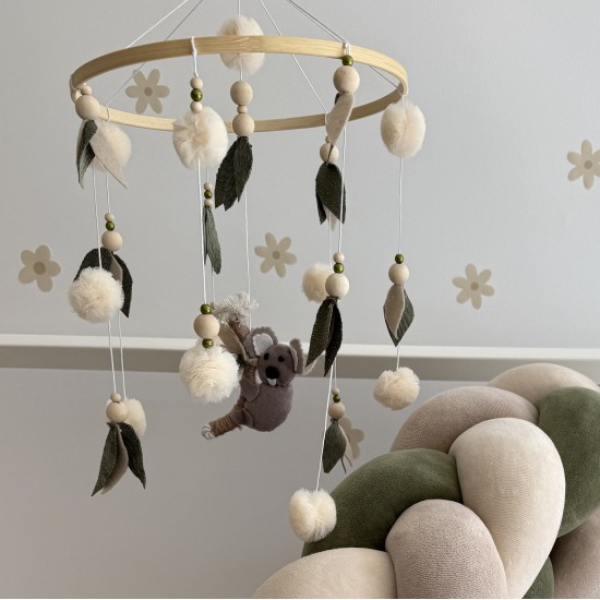 Κρεμαστό mobile κούνιας /λίκνου koala with olive