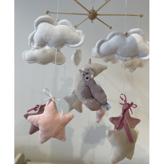 Χειροποίητο mobile κούνιας Sweat teddy Nude