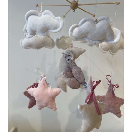 Χειροποίητο mobile κούνιας Sweat teddy Nude