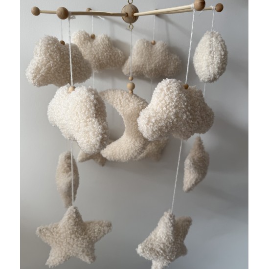 Κρεμαστό mobile ecru boucle 