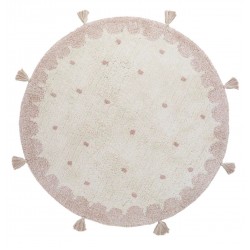 Στρογγυλό παιδικό χαλί βαμβακερό 