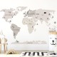sticker | beige map L