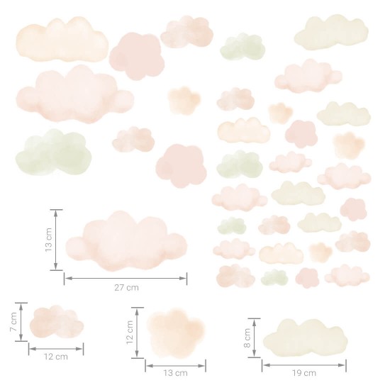 sticker | clouds beige