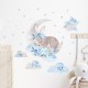Αυτοκόλλητο τοίχου | blue sleeping rabbit