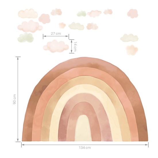 sticker | rainbow beige 