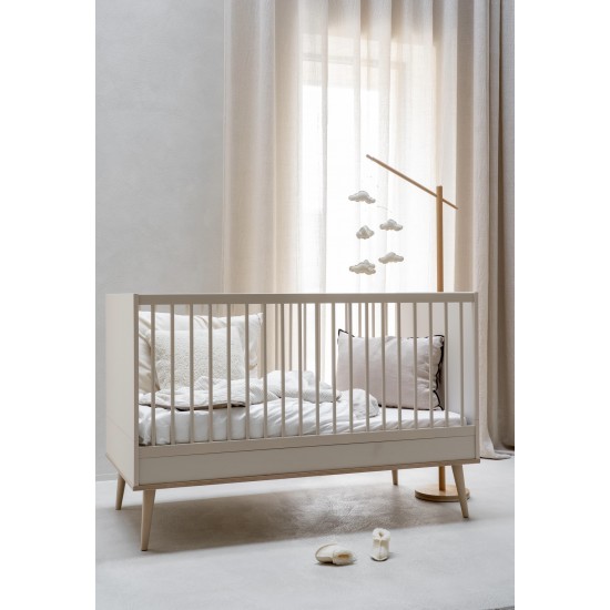 ΠΡΟ-ΕΦΗΒΙΚΟ ΚΡΕΒΑΤΙ 70×140 ”FLOW” WHITE & OAK