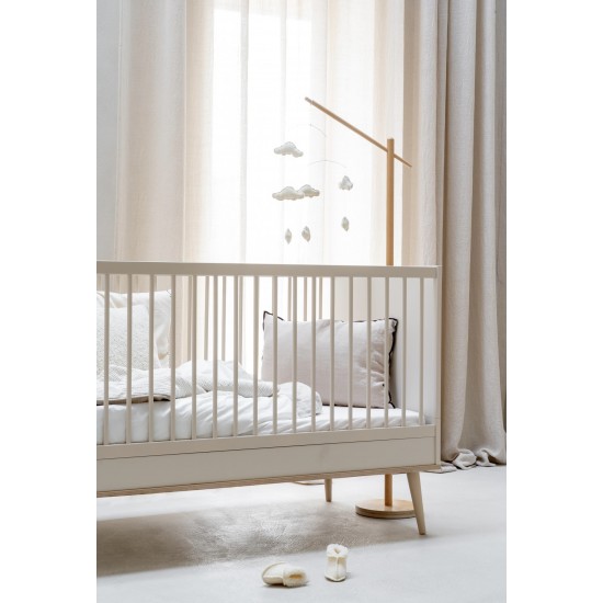 ΠΡΟ-ΕΦΗΒΙΚΟ ΚΡΕΒΑΤΙ 70×140 ”FLOW” WHITE & OAK