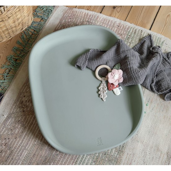 Στρώμα Αλλαξιέρας σιλικόνης sebra dusty mint 