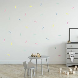 Αυτοκόλλητο τοίχου Pastel Sprinkles Fabric Decal