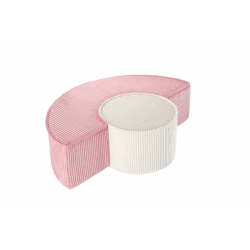 Pink Mousse Pouffe Set